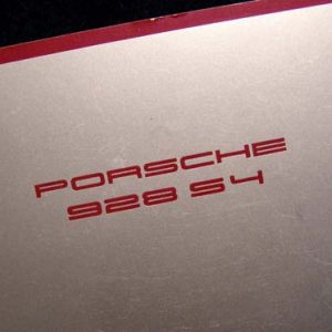 Porsche 928 Brochure.